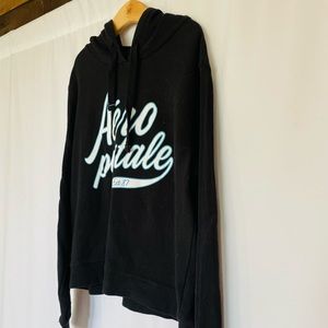 Aeropostle sweatshirt/ hoodie black, size small